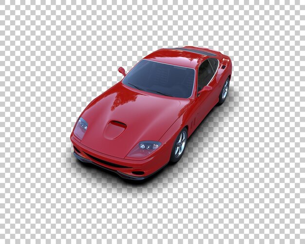 Auto deportivo realista aislado en el fondo Ilustración de renderización 3D