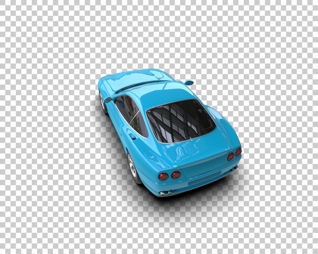Auto deportivo realista aislado en el fondo Ilustración de renderización 3D