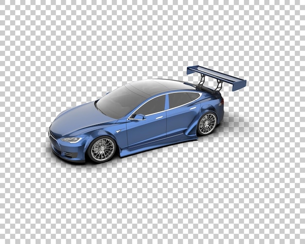 Auto deportivo realista aislado en el fondo Ilustración de renderización 3D