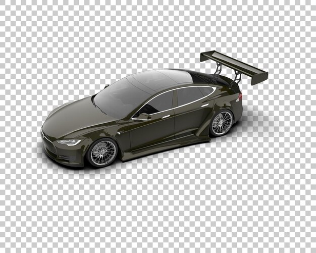 Auto deportivo realista aislado en el fondo Ilustración de renderización 3D