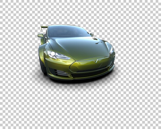 Auto deportivo realista aislado en el fondo Ilustración de renderización 3D