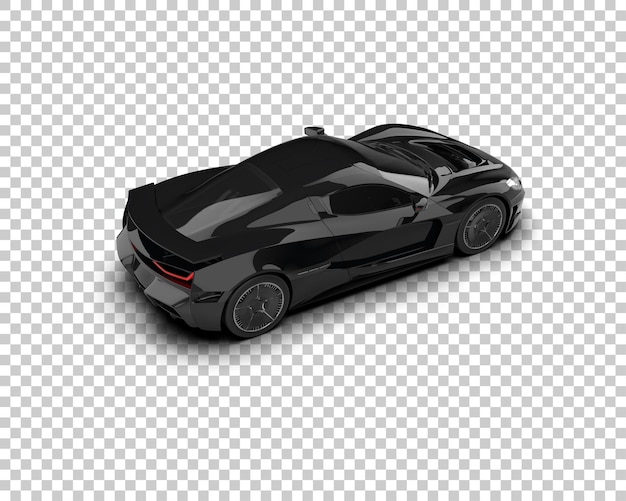 Auto deportivo realista aislado en el fondo Ilustración de renderización 3D