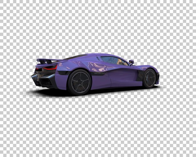Auto deportivo realista aislado en el fondo Ilustración de renderización 3D
