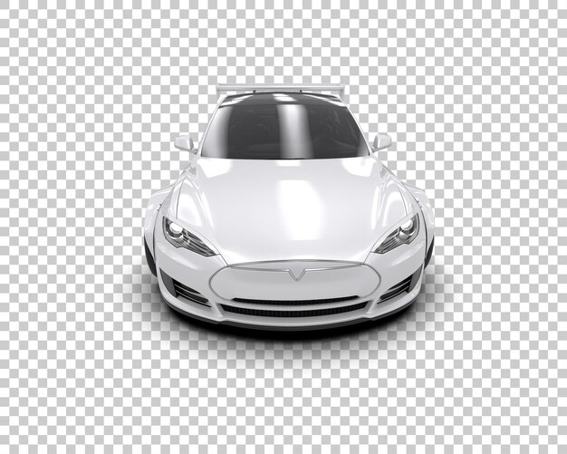 Auto deportivo realista aislado en el fondo Ilustración de renderización 3D