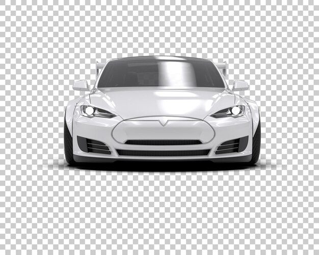 Auto deportivo realista aislado en el fondo Ilustración de renderización 3D