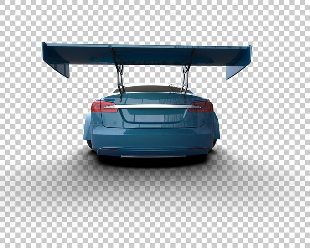 Auto deportivo realista aislado en el fondo Ilustración de renderización 3D