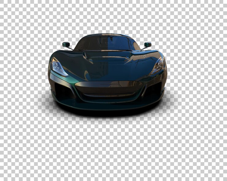 PSD auto deportivo realista aislado en el fondo ilustración de renderización 3d