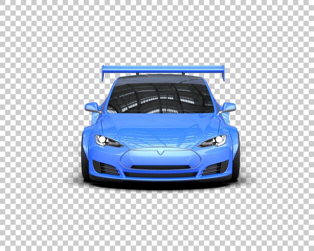 Auto deportivo realista aislado en el fondo Ilustración de renderización 3D