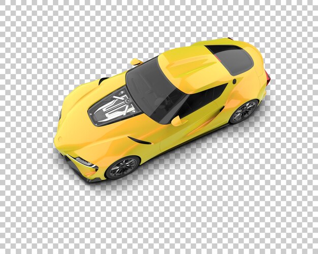 Auto deportivo realista aislado en el fondo Ilustración de renderización 3D