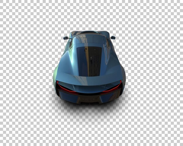 Auto deportivo realista aislado en el fondo Ilustración de renderización 3D