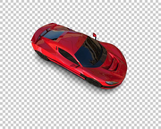 Auto deportivo realista aislado en el fondo Ilustración de renderización 3D