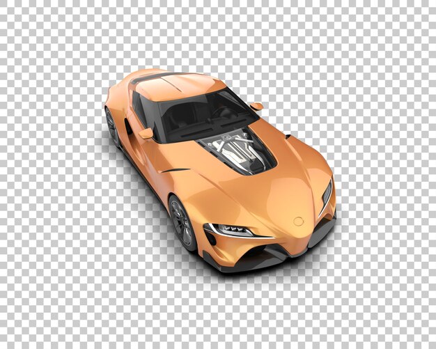 Auto deportivo realista aislado en el fondo Ilustración de renderización 3D