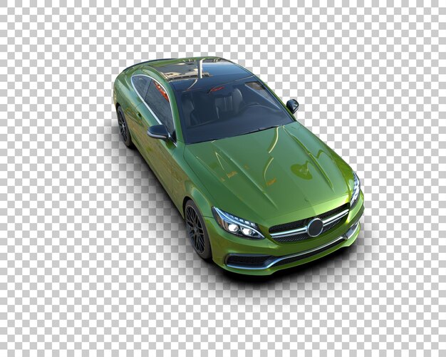 Auto deportivo realista aislado en el fondo Ilustración de renderización 3D