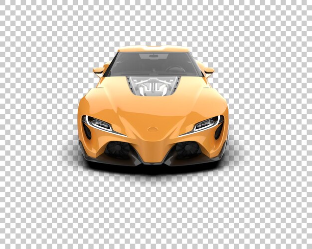 Auto deportivo realista aislado en el fondo Ilustración de renderización 3D