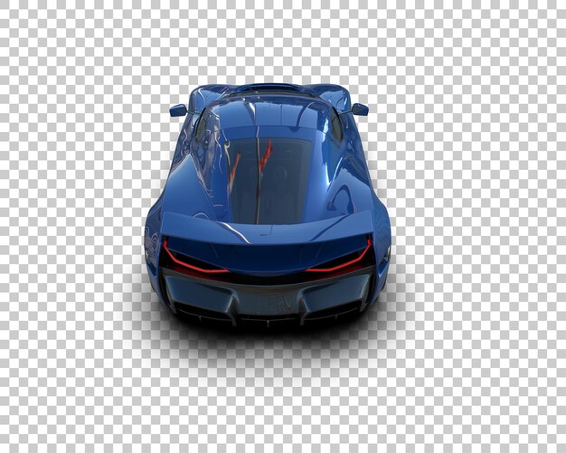 Auto deportivo realista aislado en el fondo Ilustración de renderización 3D