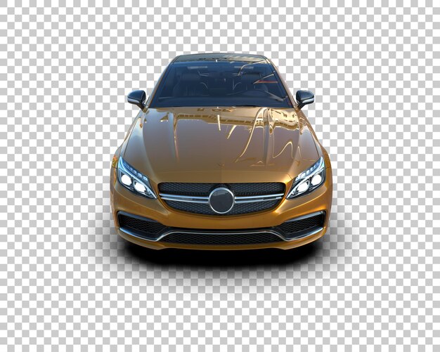 Auto deportivo realista aislado en el fondo Ilustración de renderización 3D