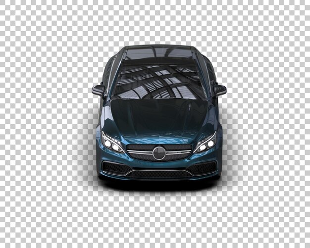Auto deportivo realista aislado en el fondo Ilustración de renderización 3D
