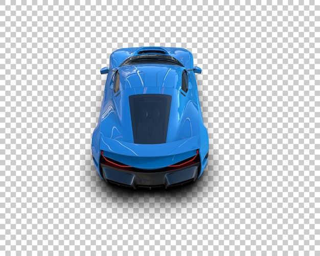 Auto deportivo realista aislado en el fondo Ilustración de renderización 3D
