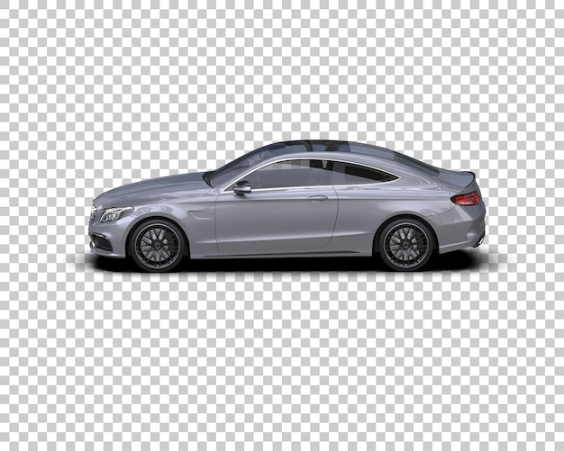 Auto deportivo realista aislado en el fondo Ilustración de renderización 3D