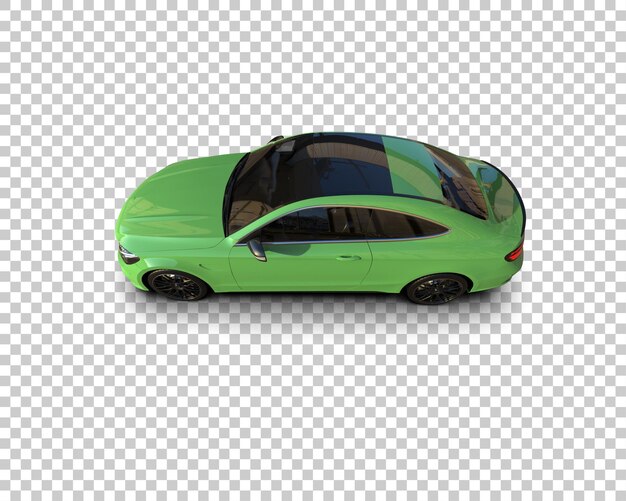Auto deportivo realista aislado en el fondo Ilustración de renderización 3D