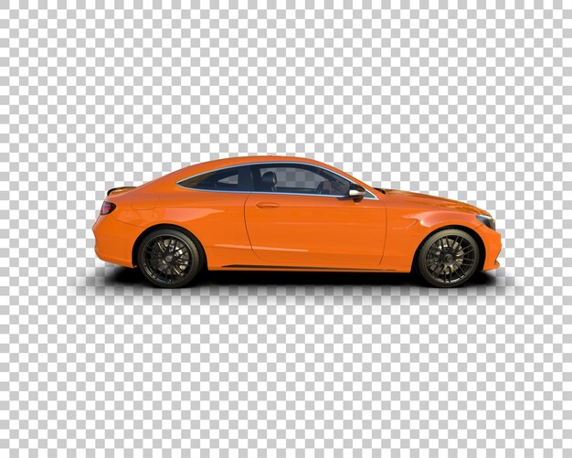 Auto deportivo realista aislado en el fondo Ilustración de renderización 3D