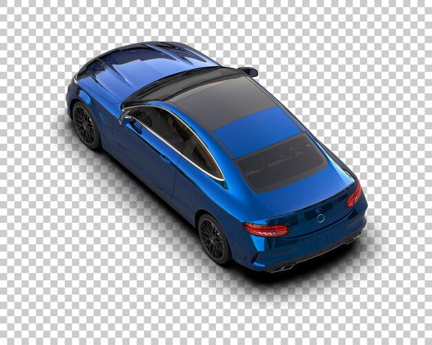 Auto deportivo realista aislado en el fondo Ilustración de renderización 3D