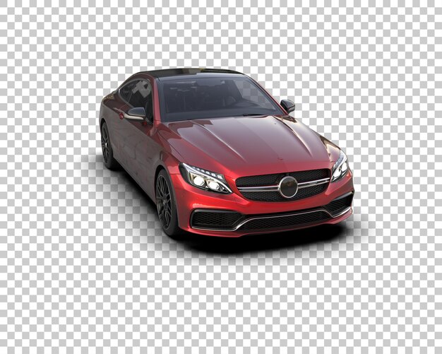 Auto deportivo realista aislado en el fondo Ilustración de renderización 3D