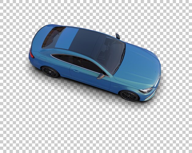 Auto deportivo realista aislado en el fondo Ilustración de renderización 3D