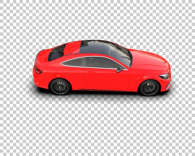 Auto deportivo realista aislado en el fondo Ilustración de renderización 3D