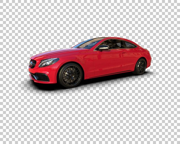 Auto deportivo realista aislado en el fondo Ilustración de renderización 3D