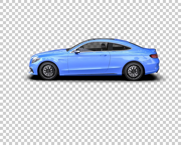 Auto deportivo realista aislado en el fondo Ilustración de renderización 3D