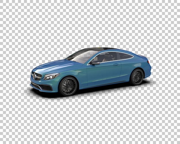 Auto deportivo realista aislado en el fondo Ilustración de renderización 3D