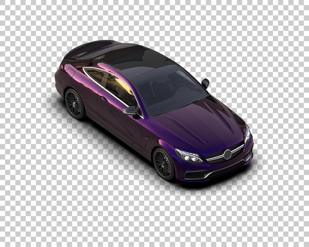 Auto deportivo realista aislado en el fondo Ilustración de renderización 3D