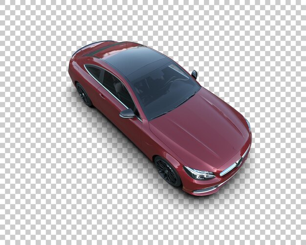 Auto deportivo realista aislado en el fondo Ilustración de renderización 3D