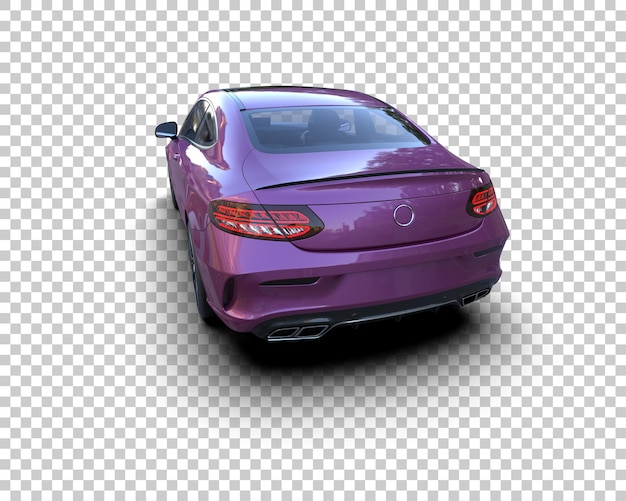 Auto deportivo realista aislado en el fondo Ilustración de renderización 3D