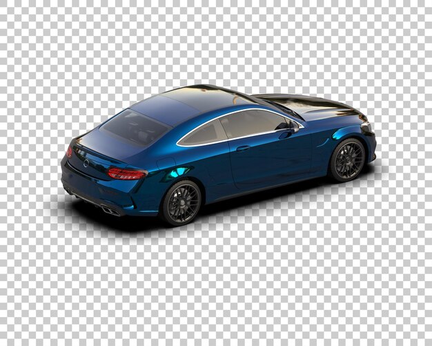 Auto deportivo realista aislado en el fondo Ilustración de renderización 3D