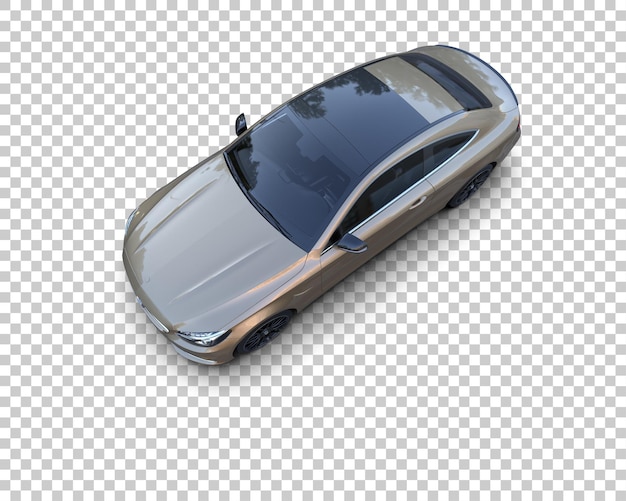Auto deportivo realista aislado en el fondo Ilustración de renderización 3D