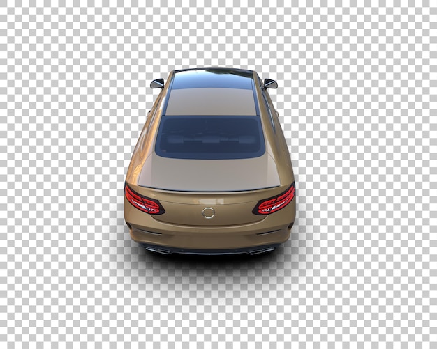 Auto deportivo realista aislado en el fondo Ilustración de renderización 3D