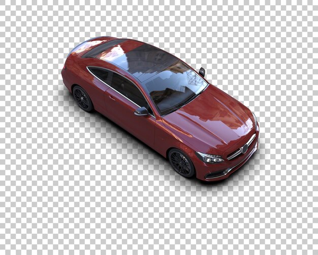 Auto deportivo realista aislado en el fondo Ilustración de renderización 3D