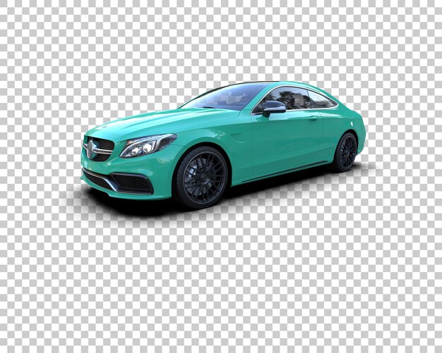 Auto deportivo realista aislado en el fondo Ilustración de renderización 3D