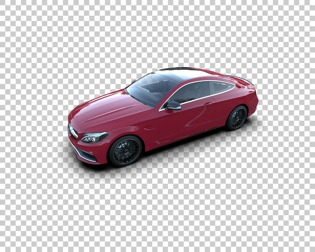 Auto deportivo realista aislado en el fondo Ilustración de renderización 3D