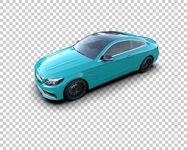 Auto deportivo realista aislado en el fondo Ilustración de renderización 3D