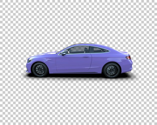 Auto deportivo realista aislado en el fondo Ilustración de renderización 3D
