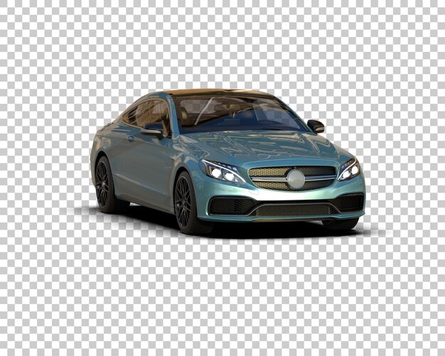 Auto deportivo realista aislado en el fondo Ilustración de renderización 3D