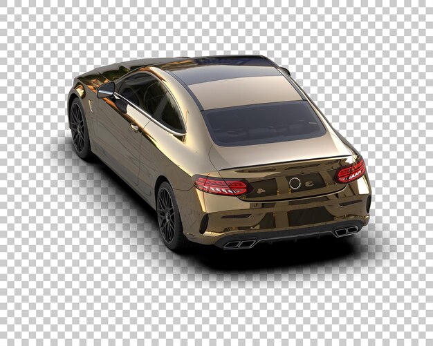 Auto deportivo realista aislado en el fondo Ilustración de renderización 3D