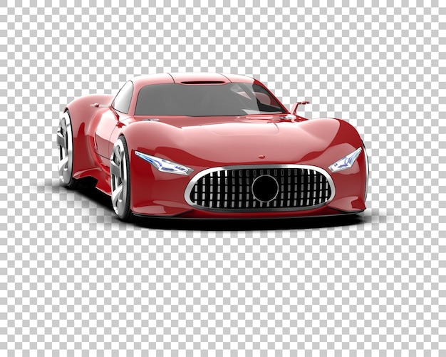 Auto deportivo realista aislado en el fondo Ilustración de renderización 3D