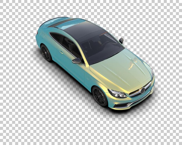 Auto deportivo realista aislado en el fondo Ilustración de renderización 3D