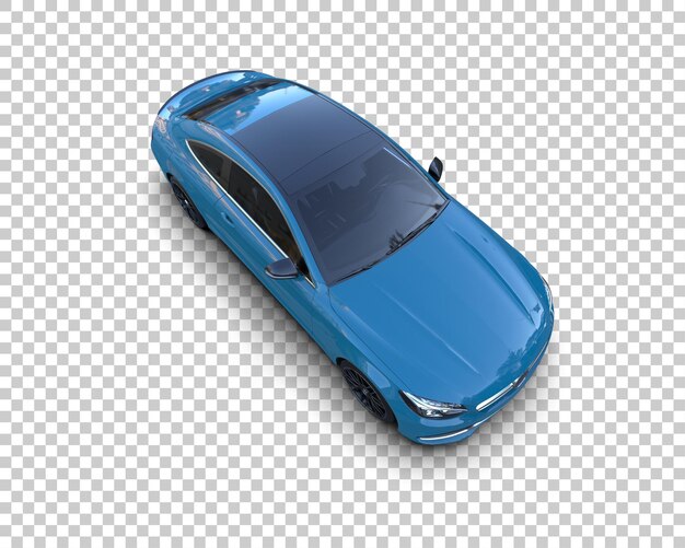 Auto deportivo realista aislado en el fondo Ilustración de renderización 3D