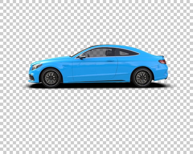Auto deportivo realista aislado en el fondo Ilustración de renderización 3D