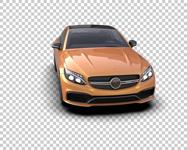 Auto deportivo realista aislado en el fondo Ilustración de renderización 3D
